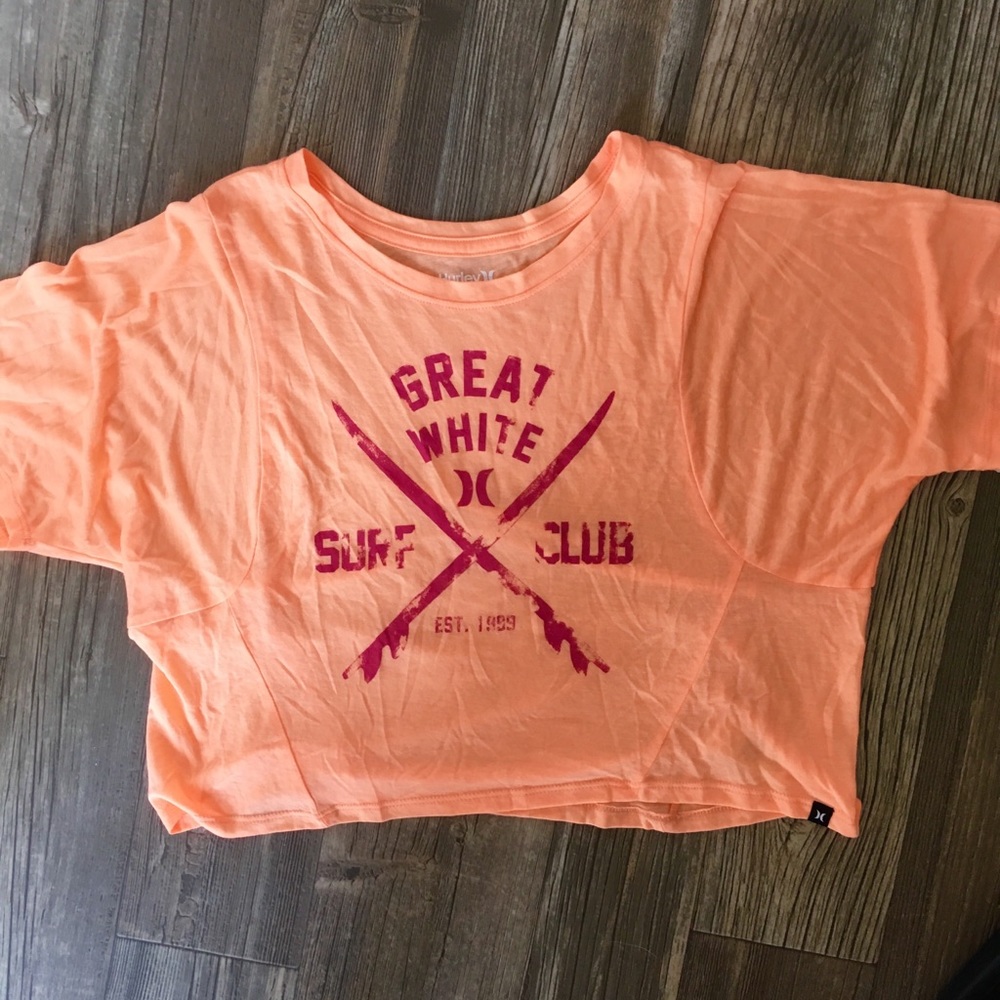 Hurley neon orange crop top